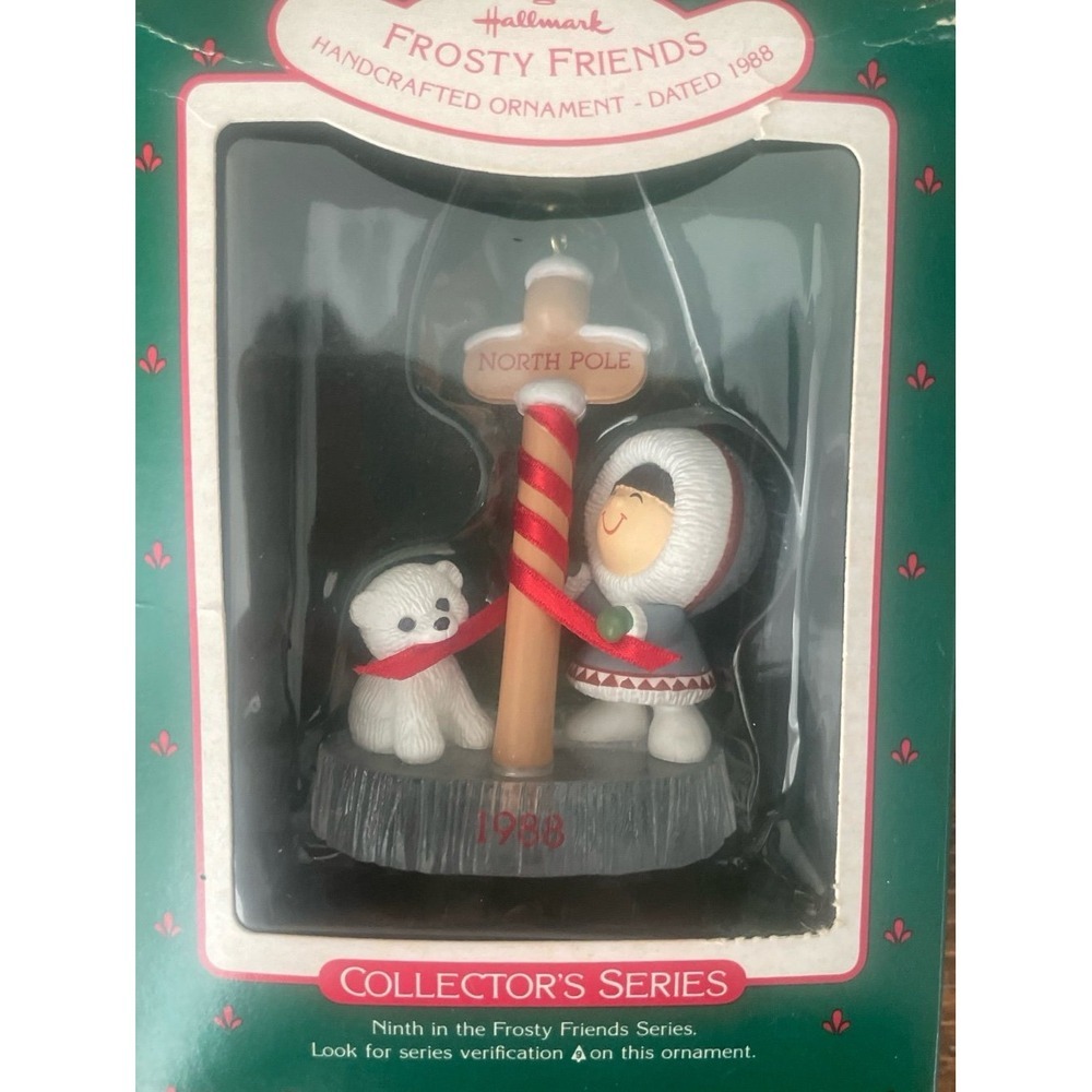 Hallmark Ornament  1988 FROSTY Friends‎ ESKIMO and POLAR